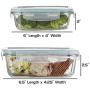 Glass Meal Prep Containers | 12-Piece | Food Storage Containers with Lids | Airtight Food Prep Containers | Glasslock Containers | Meal Prepping Lunch Containers | BPA Free