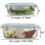 Contenant en verre pour la préparation des repas | 12 pièces | Contenants de stockage alimentaire avec couvercles | Contenants étanches | Contenants Glasslock | Contenants pour la préparation de repas et déjeuners | Sans BPA