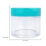 Beauticom 1 oz. 30G/30ML USA Acrylic Round Clear Jars with Teal Flat Top Lids for Creams, Lotions, Make Up, Cosmetics, Samples, Herbs, Ointments (12 Pieces (12 Bottoms & 12 Lids))