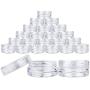 Beauticom 3G/3ML Round Clear Jars with Screw Cap Lids for Beads, Gems, Glitter, Charms, Small Arts and Crafts Items - BPA Free (Quantity: 25 Pieces)