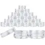 Beauticom 3G/3ML Round Clear Jars with Screw Cap Lids for Beads, Gems, Glitter, Charms, Small Arts and Crafts Items - BPA Free (Quantity: 25 Pieces)