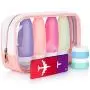 Silicone Travel Bottles TSA Approved Leak Proof - Refillable Travel Containers for Creams - Airplane Bottles 3 OZ – Travel Tubes for Toiletries - Cream Jar Silicone Travel Bottles TSA Approved Leak Proof - Refillable Travel Containers for Creams - Airplane Bottles 3 OZ – Travel Tubes for Toiletries - Cream Jar