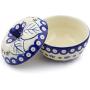 Polish Pottery 5?-inch Apple Shaped Jar (Mosquito Theme) + Certificate of Authenticity
