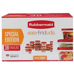 Rubbermaid 38 Piece Easy Find Lid Red Food Storage Set - Kitchen Storage