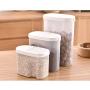 Sealed cans, grain storage tanks, plastic transparent kitchen storage box set of 3