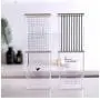 DonhDonh Square Clear Plastic Large Capacity Food Storage Containers with Lids Kitchen Storage Pot Jar for Dry Grain,Grid DonhDonh Square Clear Plastic Large Capacity Food Storage Containers with Lids Kitchen Storage Pot Jar for Dry Grain,Grid