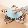 JUSTDOLIFE Snack Serving Tray Creative 5-Section Rotary Flower Nut Serving Tray Candy Plate
