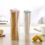 Homespace Noodle Storage Box Kitchen Grains Storage Tank Plastic Transparent Sealed Fresh-Keeping Jar Round Shaped Food Storage Container, 2 Pack, Pink & Blue Homespace Noodle Storage Box Kitchen Grains Storage Tank Plastic Transparent Sealed Fresh-Keeping Jar Round Shaped Food Storage Container, 2 Pack, Pink & Blue