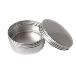 Elandy 12PCS 60ML/60G(2 oz) Silver Empty Aluminum Tins Jar Round Cosmetic Sample Containers with Tight Sealed Twist Screw Top Cover/Cap for Lip Balm Make Up Eye Shadow Powder