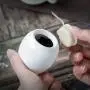 DehuaYao Ceramic White Easter Eggs Tea Canister DehuaYao Ceramic White Easter Eggs Tea Canister