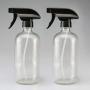 Glass Spray Bottles 16 oz Spray Bottle for Cleaning Food Grade Transparent Alcohol Spray Bottle [ 2 PACK]