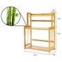 3-Tier Spice Rack Kitchen Bathroom Countertop Storage Organizer Rack, Bamboo Spice Bottle Jars Rack Holder with Adjustable Shelf,100% Natrual Bamboo