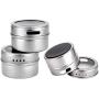 Magnetic spice jars, SUNJULY spice shaker stainless steel with transparent top Ideal for dried herbs, oregano, basil, paprika 2 pieces / 4 pieces / 6 pieces, silver