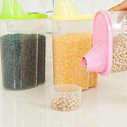 Lome123 Transparent Plastic Sealed Fresh-keeping Food Storage Container Storage Jar