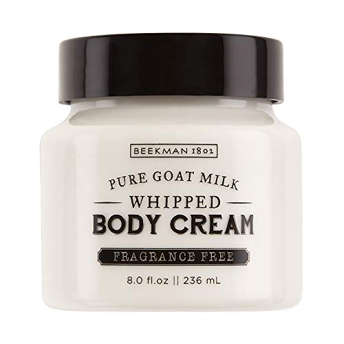 Beekman 1802 Whipped Body Cream - Moisturizing Full-Body Lotion for Dry Skin - Naturally Rich in Lactic Acid & Vitamins - Cruelty-Free Bodycare - 8 oz