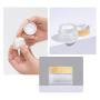 1PCS 50g/1.7oz Clear Frosted Glass Cream Jar Bottle Empty Refillable Travel Makeup Sample Packing Storage Container Vial Pot Holder Dispenser with Bamboo Lid and Inner Liner
