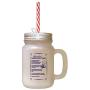 Navy After School Peanut Butter Chews Kitchen Recipe Frosted Glass Mason Jar With Straw