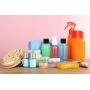 Cridoz 25Pcs 2 oz Clear Plastic Empty Bottles Travel Size Bottles Small Containers with Flip Cap for Liquids Toiletries Shampoo Lotion Conditioner