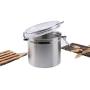 Extra Large Airtight Food Storage Container,Canister with Clear Acrylic Airtight Lid and Locking Clamp Closure,100oz,Stainless Steel