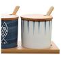 Mini Spice Jars Ceramic kitchen seasoning jar set creative home spice box