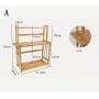 Floor-standing Kitchen 3 layers Bamboo Racks Microwave oven Oven Seasoning racks Kitchenware Dishes Storage jar Family storage rack A