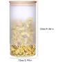 HMANE Food Storage Jars Storage Tank Frosted Glass Sealed Heat-Resistant Moisture-Proof - 3.94x9.06Inch