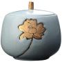 Keramik Home Decor Behältnis mit Deckel für Hotelzimmer Dekoration, Keramikbehälter als Geschäftspuzzle und dekorative Accessoires (Farbe: Natur, Größe: 111115cm)