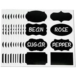 CAXXA Chalkboard Labels Waterproof Chalk Removable Stickers Mason Jars | For Kitchen Cabinet Pantry Closet (80 Pieces)