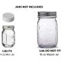 Mini Plastic Storage Lids - 1 3/4 inch -BPA Free- Made in the USA -LIDS ONLY (white, 12)