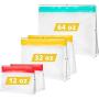 Keeper Reusable Snack Bags (Set of 5) - Reusable Sandwich Bags For Kids. Premium Reusable Lunch Bags For Women. Reusable Ziplock Food Storage Bag Keeps Food Fresh. Lunch Baggies are Freezer Safe