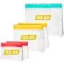 Keeper Mehrweg-Snack-Beutel (Set von 5) – Wiederverwendbare Lunch-Beutel für Kinder. Premium Wiederverwendbare Lunchbeutel für Frauen. Wiederverwendbare Ziplock-Lebensmittelbehälter zum Frischhalten von Lebensmitteln. Lunchbeutel sind gefriergeeignet.
