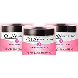 Night Cream by Olay Night Firming Cream 1.9 Ounce (56ml) (3 Pack) (Packaging may vary)