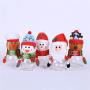 Wenirn 2 in 1 Christmas Candy Jar Sugar Container Nuts Storage Bottle Clear Plastic Santa Claus Candy Dish Holder Xmas Home Decor, 2.8x6.7inch