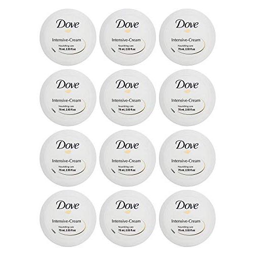 Dove Intensive Cream Nourishing Care Dry Skin Moisturizer 75ml 2.53oz (12-Pack)