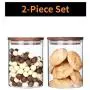 ARC USA 2Pcs Clear Glass Storage Jars with Wood Lids Wooden Lid Glass Canisters Airtight Lids Sealed Jars for Storage Tea Coffee Beans Sugar Salt Cookies and Candy (25floz X 2) ARC USA 2Pcs Clear Glass Storage Jars with Wood Lids Wooden Lid Glass Canisters Airtight Lids Sealed Jars for Storage Tea Coffee Beans Sugar Salt Cookies and Candy (25floz X 2)