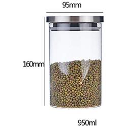 Food Glass Storage Tank Sealed Can with Lid Food Storage Canister for Serving Tea, Coffee, Spice, Candy, Cookie