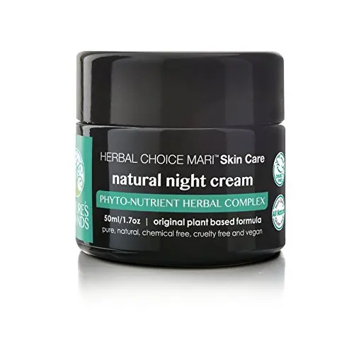 Crème Nocturne Naturelle par Herbal Choice Mari (50 ml) - Fabriquée avec des Ingrédients Organiques - Sans Produits Chimiques Toxiques