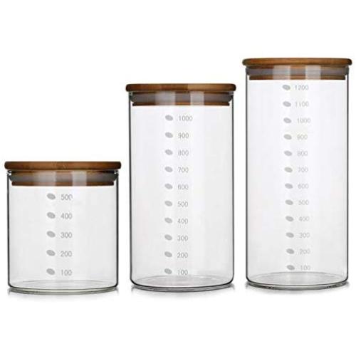 Glass Sealed Jars, Kitchen Household Grain Storage Tanks, Storage Of Spices/Coffee Beans/Oatmeal/Snacks