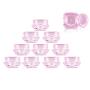 100Pcs Pink Refillable Empty DIY Cosmetic Pot Jars Case Diamond-shape Sample Bottles Vials Container for Eye Shadow Nails Powder Jewelry Makeup Cream Lotion Storage Travel Small Jar (3G)