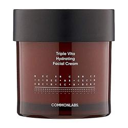 COMMONLABS Triple Vita Hydrating Facial Cream 2.36 Ounce, Manuka Honey Vitamin B C E Moisture Barrier Nutrition