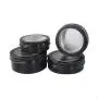 12er Set Runder Klare Aluminium-Tiegel mit Deckel, 60ml, für Nageldesign, Lippenpflege, Kosmetikbehälter, DIY-Creme, Schwarz