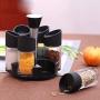 DUDDP Storage Spice lar set Reusable Jar Kitchen Seasoning Jar Set of 6,Home Glass Pepper Bottle with Hole,Rotary Glass Cruet Seasoning Jar,Salt Shaker,Kitchen supplies (Color : B)