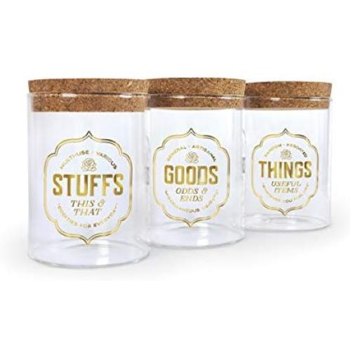 Fred STASHED Glass Storage Jars, Set of 3, Assorted - 5186710