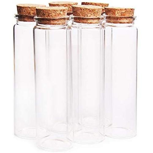 1Pcs 90Ml Glass Bottle Wishing Floating Bottle Empty Sample Storage Jars With Cork Stoppers Transparent