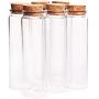 1Pcs 90Ml Glass Bottle Wishing Floating Bottle Empty Sample Storage Jars With Cork Stoppers Transparent