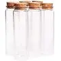 1 Stück 90 ml Glasflasche Wunschboot Leere Probenbehälter mit Korkstopfen Transparent
