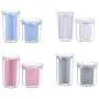 Kitchen Storage Organizer Cereal Container Rice Cereal Grain Bean Container & Measuring Cup Sealed Box Silicone Ring Sealed Tank Condiment bottles (Color : PK L)