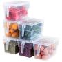 Transparent Refrigerator Food Boxes Storage Organizer Bottles Jars Plastic Lid Cover Box Kitchen Home Organization Accessories,Transparent