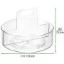 Tournebroche en Plastique Transparent Résistant mDesign pour Armoires, Cellier, Réfrigérateur, Plan de Travail - Organisateur Rotatif Portable pour Épices, Condiments, Fournitures de Pâtisserie