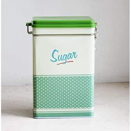 Yuziyu Kitchen Square Tea Coffee Canisters Storage Mini Containers Jars Pots -Blue Yuziyu Kitchen Square Tea Coffee Canisters Storage Mini Containers Jars Pots -Blue